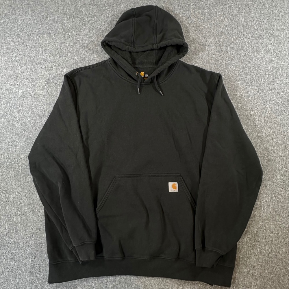 Carhartt K121 Hoodie Mens 2XL Black Original Fit Midweight Sweatshirt Workwear
